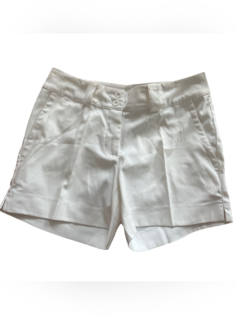 Nike Dri-Fit White Golf Shorts 4 pockets Sz 2